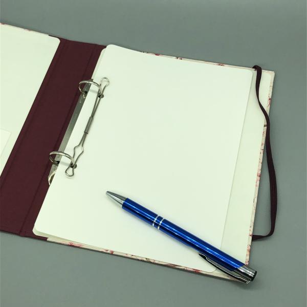 Ringbuch Planer A5 rot Innenseite Mechanik Deckblatt Stift